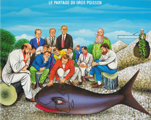Le partage du gros poisson __Sharing the big fish